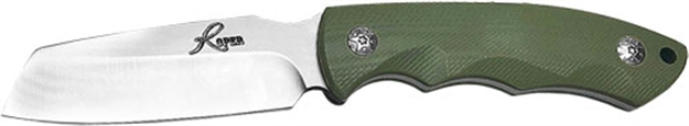 Picture of American Buffalo Knife & Tool Roper Razor 3" Fixed Blde Green G10 Handle W/Sheath