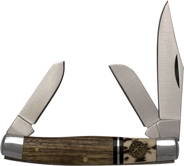 Picture of American Buffalo Knife & Tool Roper Series Laredo Stag Stockman 3-Blade Wood Handles RP0001SG 815949011068