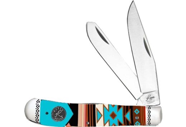 Picture of American Buffalo Knife & Tool Roper Sunset Series #2 Western Trapper 2-Blade RP0002WS2 815949015912