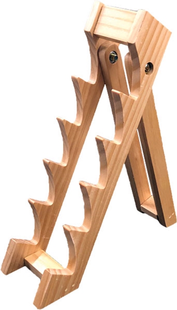 Picture of American Buffalo Knife & Tool Wood Knife Display Stand Holds 5 Knives 10.25"X2.3"X6"< MI110