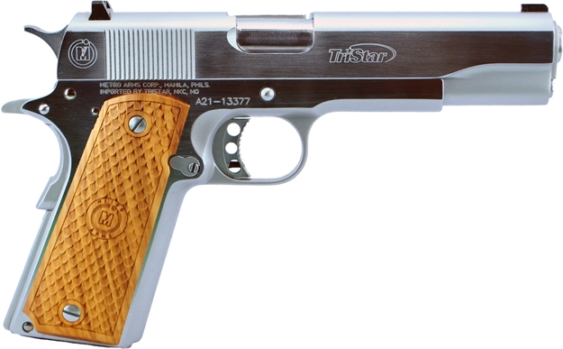 Picture of American Classic Arms American Classic Gov't 1911 38 Super 5" Chrome/Wood< 85608 713780856087
