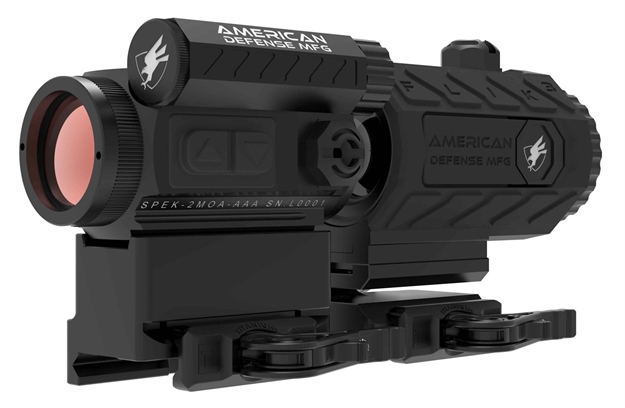 Picture of American Defense Mfg Rdt1co3x Duo 3  1X 3X 2 Moa Red Dot Black With Co-Witness Mount & Titanium Lever