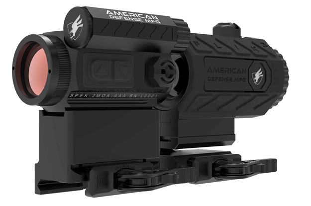 Picture of American Defense Mfg Rdt1lt3x Duo 3  1X 3X 2 Moa Red Dot Black With Lower Third Co-Witness Mount & Titanium Lever