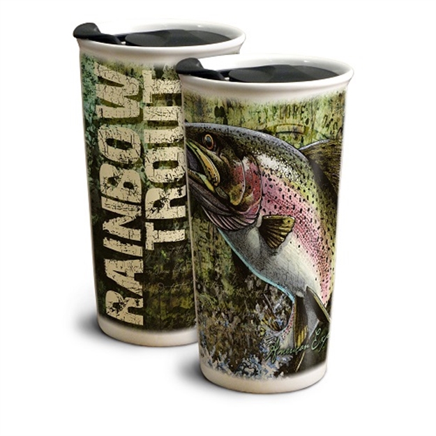 Picture of American Expedition Rainbow Trout 12 Oz. Ceramic Travel Mug