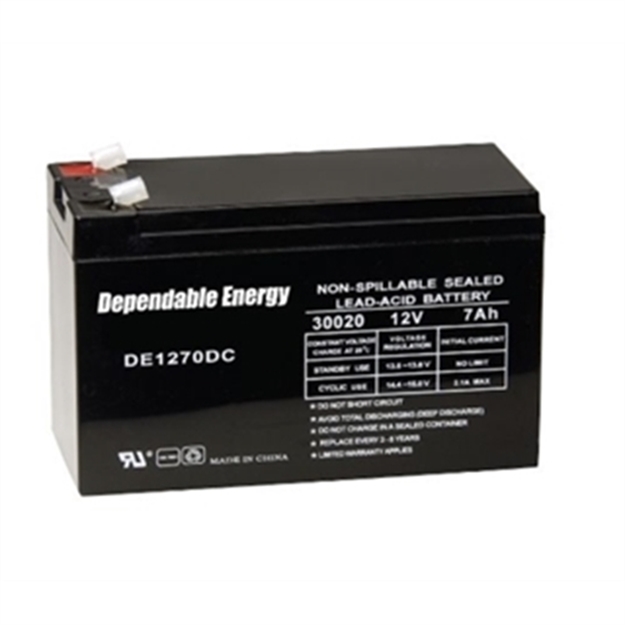 Picture of American Hunter De30020 HR Rechargeable Battery  Black 12 Volt 7 Amp DE-30020