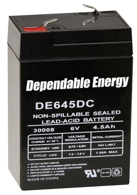 Picture of American Hunter De30052 HR Rechargeable Battery  6 Volt 4.5 Amp DE-30052 758365223090