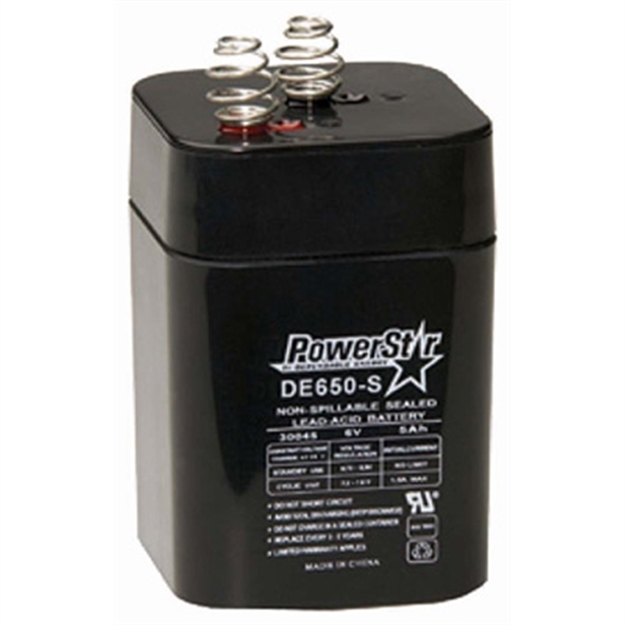 Picture of American Hunter Bl650s 6V, 5 Amp HR Lantern Battery, Spring Top, Clam Pack DE-30053