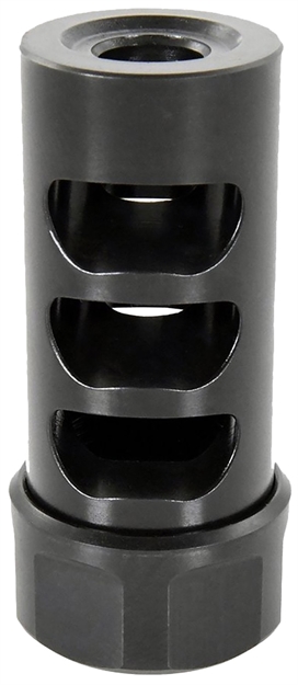 Picture of  American Precision Arms G2m1230n Gen 2 Micro Bastard Self Timing Brake Black Nitride Stainless Steel With 1/2"-28 Tpi Threads, 1.86" Oal, & .750" Diameter For 30 Cal Ar-Platform & Hunting Rifles