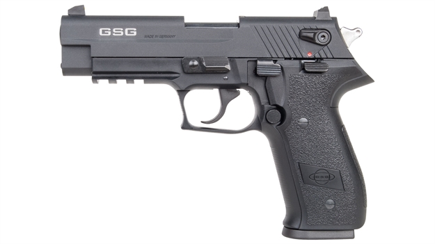Picture of  Gsg Gerg2210ff Firefly  22 LR 10+1 4" All Black Steel Barrel, Serrated Slide, Black Zinc Alloy W/Accessory Rail Frame, Black Polymer Grip 813393019425