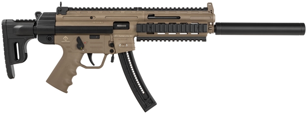 Picture of  Gsg Gsg215gerggsg1622t Gsg-16  Full Size 22 LR 22+1 16.25" Black Tan Polymer Receiver Black Collapsible W/Storage Compartment Stock Right Hand 819644025139