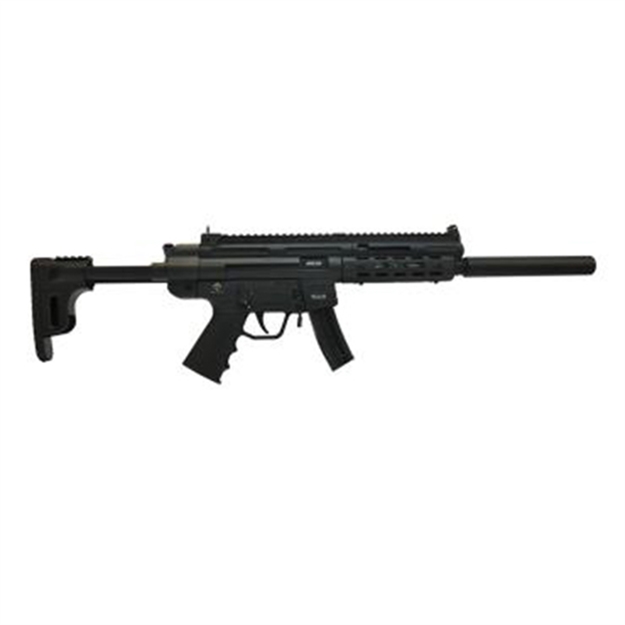 Picture of  Gsg Gerggsg1622ml Gsg-16  Full Size 22 LR 22+1 16.25" Black Polymer Receiver W/Picatinny Rail, M-Lok & Picatinny Rail Handguard, Black Collapsible Synthetic Stock W/Storage Compartment, Right Hand