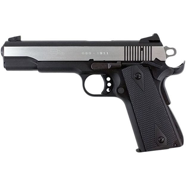Picture of Gsg Gsg2210m1911s M1911  22 LR 5" 10+1 Black Hardcoat Anodized Stainless Steel Polished Slide Black Polymer Grip GERG2210M1911S 813393013911