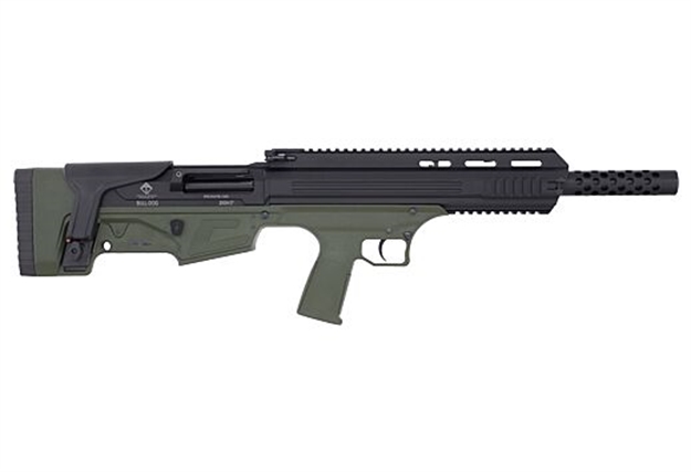 Picture of  Ati Atig20bdg Bulldog  20 Gauge Semi-Auto 3" 5+1 18.50" Black Steel Barrel, Black Aluminum Receiver, Picatinny Mount, Green Fixed Bullpup Stock 819644029786