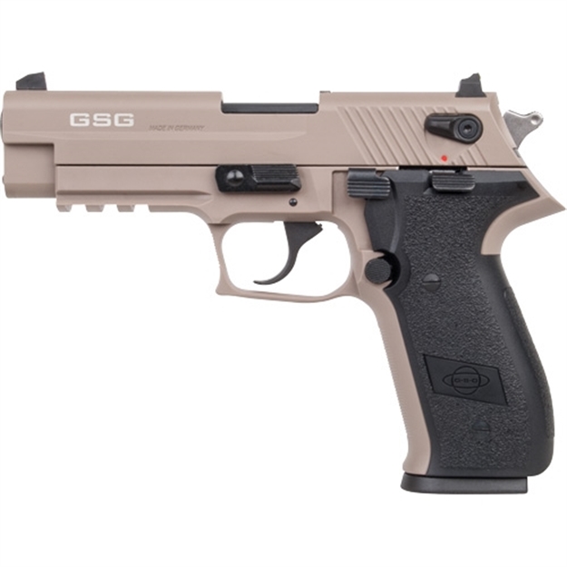 Picture of  Gsg Gerg2210fft Firefly  22 LR 10+1 4" Tan Steel Barrel, Serrated Slide, Zinc Alloy W/Accessory Rail Frame, Black Polymer Grip 813393019555