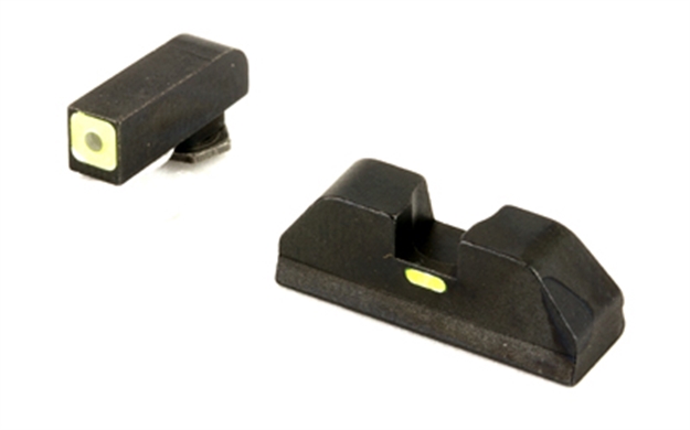Picture of  Ameriglo Gl615 Cap Sight Set For Glock  Green Tritium Lumigreen Outline Front Sight-Lumigreen Bar Rear Sight