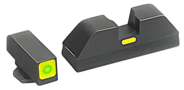 Picture of  Ameriglo Gl605 Cap Sight Set For Glock  Green Tritium Lumigreen Outline Front Sight-Lumigreen Bar Rear Sight 644406908876