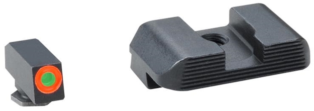 Picture of Ameriglo Gl433 Protector Sight Set For Glock  Green Tritium Orange Outline Front Sight-Black Serrated Rear Sight GL-433