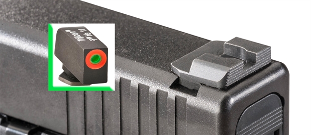 Picture of  Ameriglo Gl434 Protector Sight Set For Glock  Green Tritium Orange Outline Front Sight-Black Serrated Rear Sight