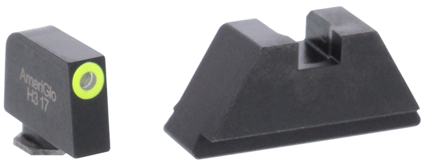 Picture of Ameriglo Gl611 Optic Compatible Sight Set For Glock  XL Tall Green Tritium Lumigreen Outline Front Sight-Black Rear Sight GL-611 644406904632