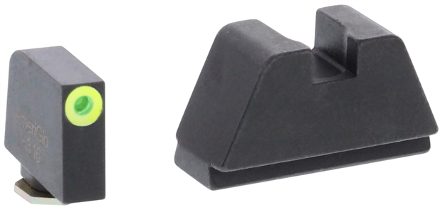 Picture of  Ameriglo Gl681 Optic Compatible Sight Set For Glock  2Xl Tall Green Tritium Lumigreen Outline Front Sight-Black Rear Sight 644406909880