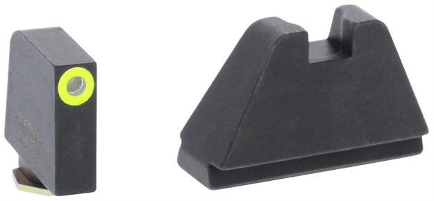 Picture of  Ameriglo Gl682 Optic Compatible Sight Set For Glock  5Xl Tall Green Tritium Lumigreen Outline Front Sight-Black Rear Sight 644406909910