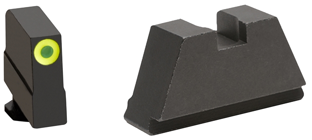 Picture of  Ameriglo Gl691 Optic Compatible Sight Set For Glock  3Xl Tall Green Tritium Lumigreen Outline Front Sight-Black Rear Sight 644406910664