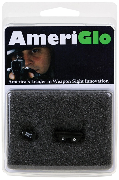 Picture of Ameriglo Gl115 Classic Tritium Sight Set For Glock  Green Tritium White Outline Front Sight-Yellow Tritium White Outline Rear Sight GL-115 644406900313