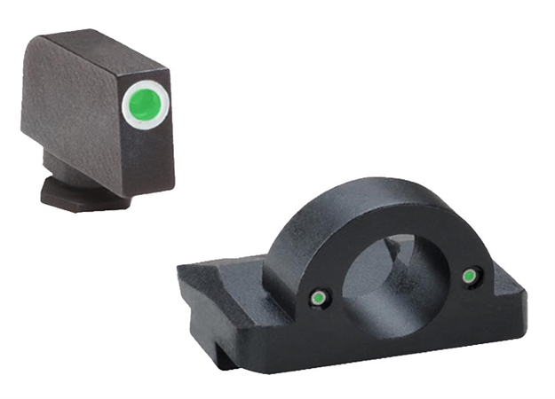 Picture of Ameriglo Gl125 Ghost Ring Sight Set For Glock  Green Tritium White Outline Front Sight-Green Tritium Rear Sight GL-125 644406900429