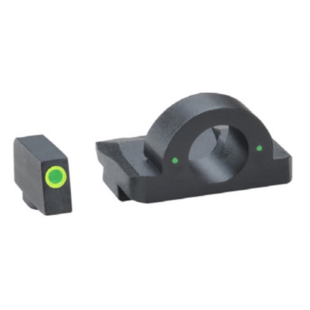 Picture of Ameriglo Gl5325 Ghost Ring Sight Set For Glock  Green Tritium Lumigreen Outline Front Sight-Green Tritium Rear Sight GL-5325