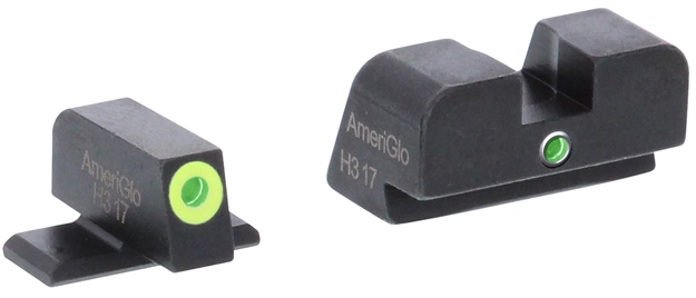 Picture of Ameriglo Sg301 I-Dot Sight Set For Sig Sauer  Green Tritium Lumigreen Outline Front Sight-Green Tritium Rear Sight SG-301 644406908586