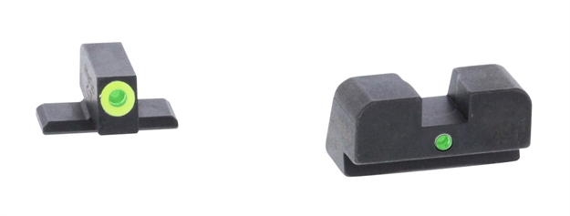 Picture of Ameriglo Sg301 I-Dot Sight Set For Sig Sauer  Green Tritium Lumigreen Outline Front Sight-Green Tritium Rear Sight SG-301