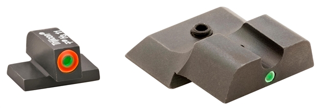 Picture of Ameriglo Sw245 I-Dot Sight Set For Smith & Wesson M&P Shield  Green Tritium Orange Outline Front Sight-Green Tritium Rear Sight SW-245 644406906353