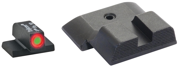 Picture of  Ameriglo Sw433b Protector Sight Set For Smith & Wesson M&P  Green Tritium Orange Outline Front Sight-Black Serrated Rear Sight