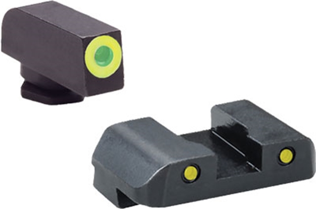 Picture of Ameriglo Tritium Spartan Oper. Green/Yellow Glock 17 & 22+