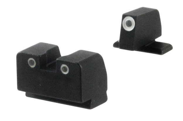 Picture of Ameriglo Sg181 Optic Compatible Sight For Sig Sauer  Tall Suppressor Green Tritium White Outline Front Sight-Green Tritium White Outline Rear Sight SG-181 644406902126
