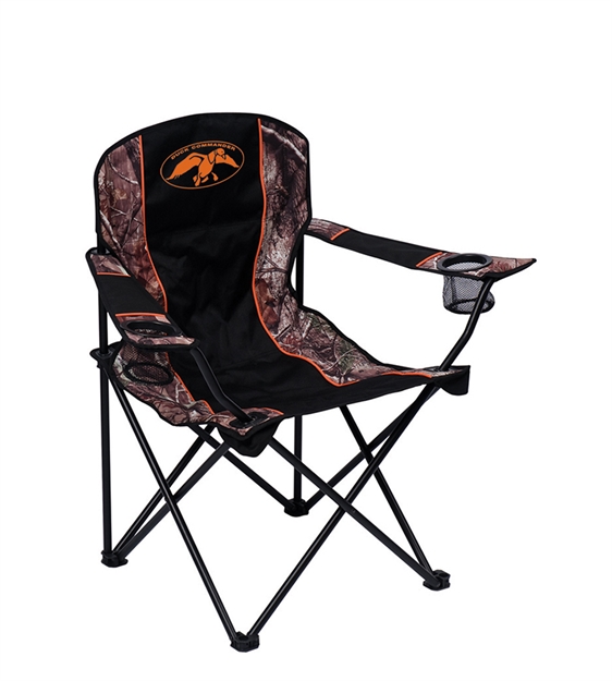 Picture of Ameristep Duck Commander Folding Chair, Powder-Coated Steel Frame, Drink Holders, 225 Lbs Capacity, Camo/Black