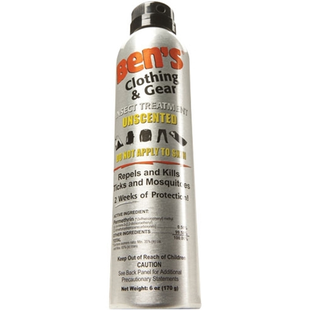 Picture of Ben's Clothing & Gear Insect Treatment/Repellent Aerosol, 0.5% Permethrin, Unscented, 6Oz 00067600 044224076007