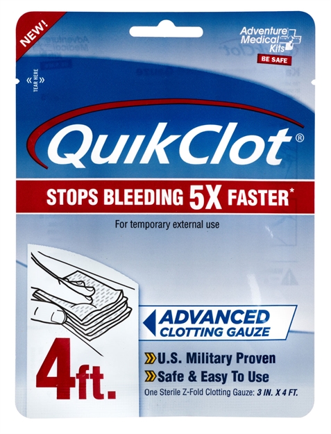 Picture of  Adventure Medical Kits 50200026 Quikclot  Stop Bleeding White 3" X 48" Clotting Gauze 044224001269