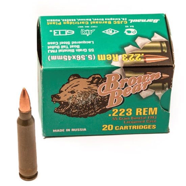 Picture of Ammo, Brown Bear, Ab223fmj, .223 Rem
