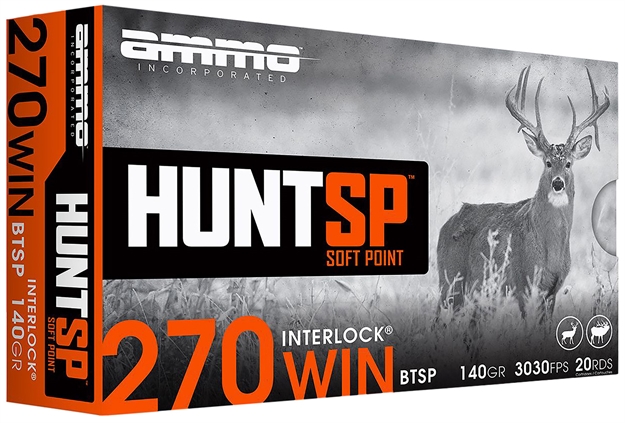 Picture of  Ammo Inc 270W140spa20 Hunt  270Win 140Gr Soft Point 20 Per Box/10 Case 818778024636