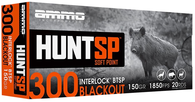 Picture of Ammo Incorporated Hunt SP 300 Blk 150 GR 20/Bx 300B150SPA20 818778024575