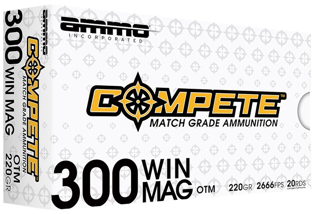 Picture of  Ammo Inc 300Wm190bthpa20 Compete  300Winmag 220Gr Open Tip Match 20 Per Box/10 Case