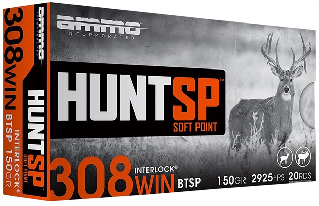 Picture of  Ammo Inc 308150Spa20 Hunt  308Win 150Gr Soft Point 20 Per Box/10 Case