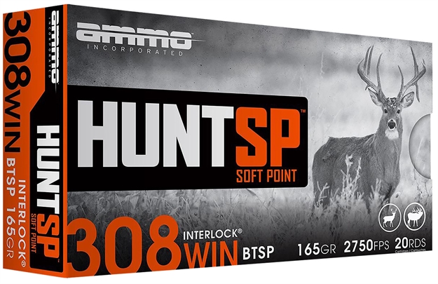 Picture of  Ammo Inc 308165Spa20 Hunt  308Win 165Gr Soft Point 20 Per Box/10 Case
