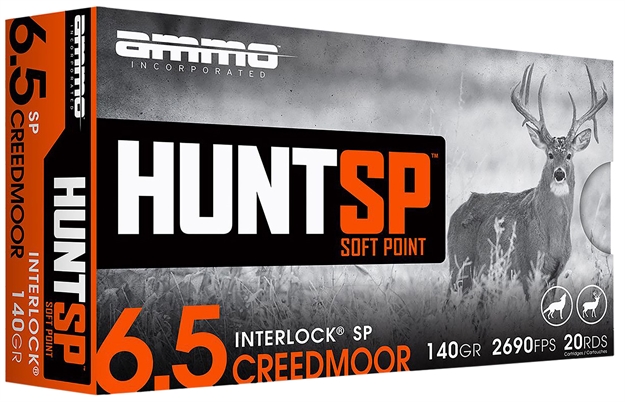 Picture of  Ammo Inc 65Cm140spa20 Hunt  6.5Creedmoor 140Gr Soft Point 20 Per Box/10 Case 818778024629