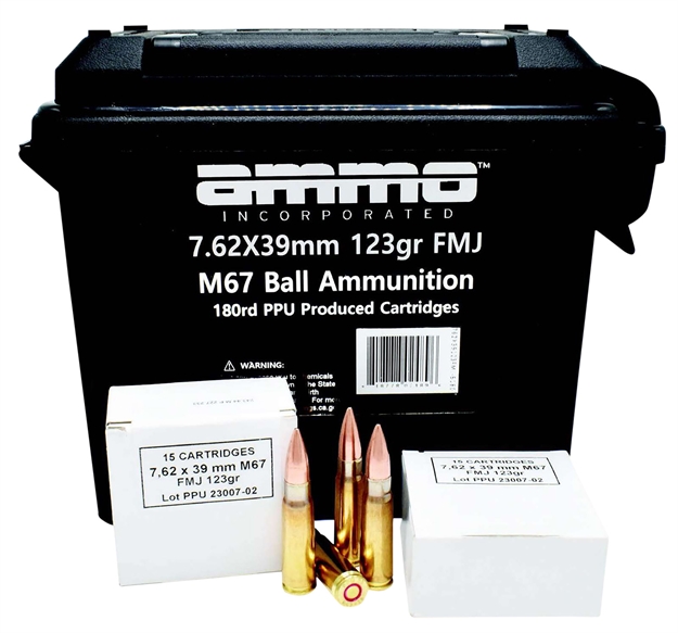 Picture of AMMO INC 7.62X39MM 123GR FMJ M67 BALL 180/6 762X39123FMJB180