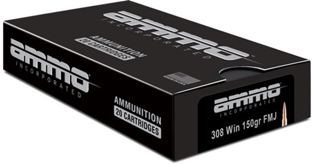 Picture of Ammo Incorporated Inc 308 Win 150Gr. Fmj Fmj 20Rd 25Bx/Cs 308150FMJ-A20 818778021833