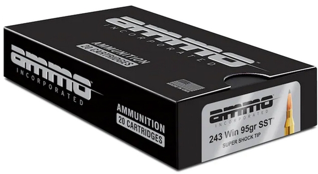 Picture of  Ammo Inc 243W095ssta20 Signature Hunting 243 Win 95 GR Super Shock Tip (Sst) 20 Per Box/ 10 CS 818778023622
