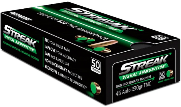 Picture of Ammo Inc 45230Tmcstrkgrn50 Streak Visual (Green)  45Acp 230Gr Total Metal Case 50 Per Box/20 Case 45230TMC-STRK-GRN-50 818778023561