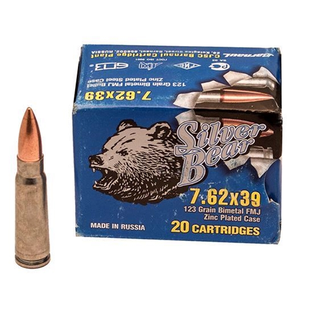 Picture of Ammo, Silver Bear, A762nfmj, 7.62X39, A762nfmj-500